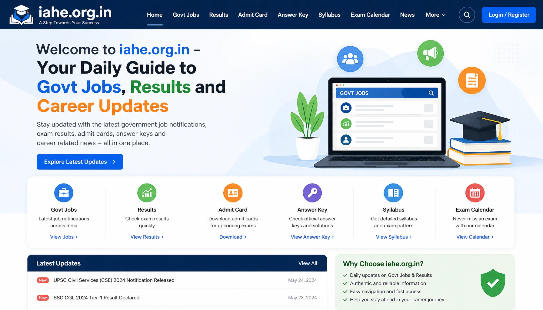 Welcome to iahe.org.in – Your Daily Guide to Govt Jobs, Results and Career Updates